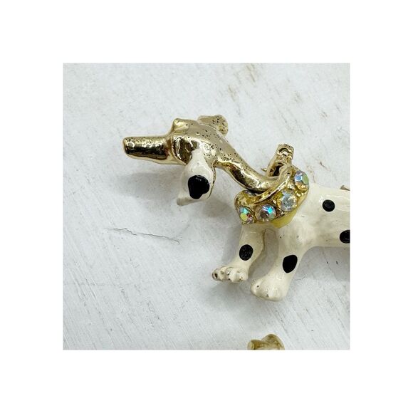 Vtg Nodder Dalmatian Dog Scatter Pins Enamel Mid Century 50s  Bobble Head Kitsch - Picture 9 of 12